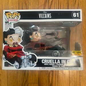 Disney Villains Funko Pop Rides #61 Cruella In Car Hot Topic Exclusive Vaulted